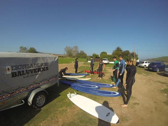  With the boards 